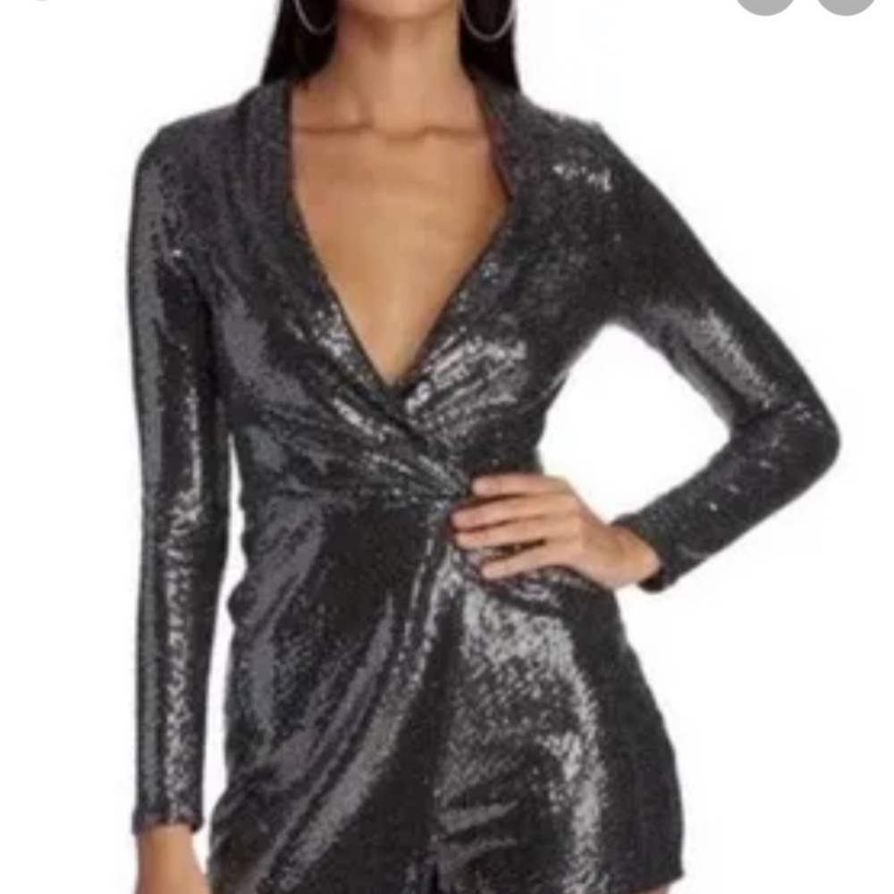 Windsor metallic sequins romper